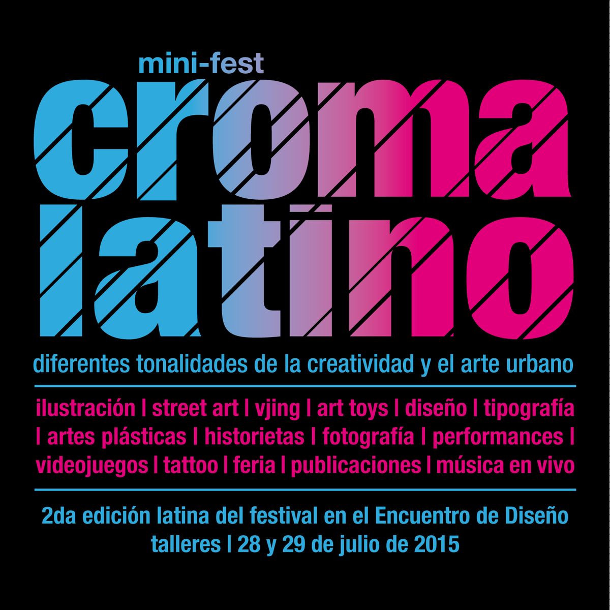 EspacioCabrera's tweet photo. El 28 y 29 de julio les traemos 40 talleres gratuitos en CROMA LATINO. Info e inscripciones: http://t.co/ZTvrK9lZiL http://t.co/N9U2WRiXIZ