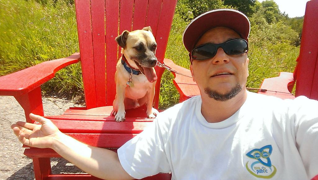 Chillin' in Rouge National Urban Park with my pup <a href="/RougePark/">Rouge National Urban Park, Parks Canada</a>  #sharethechair #ParksDay