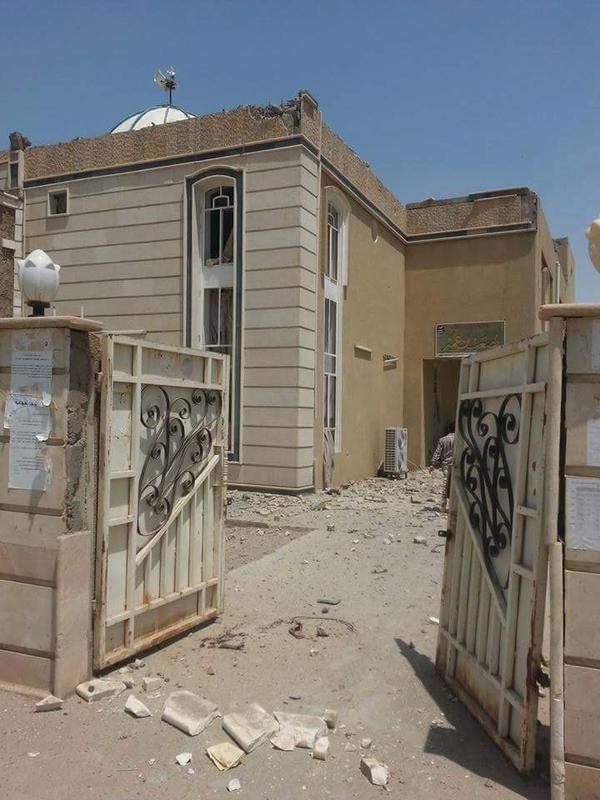 barq_news's tweet photo. شاهد|القوات الصفوية ومليشيا الحشد الشيعي تقصف مسجد مصعب بن عمير غربي #الفلوجة.وناشطون يؤكدون أنه ضمن 50مسجدا تم قصفهم http://t.co/jMVBN2ezyi