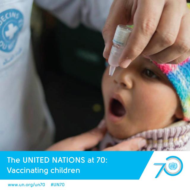 UN's tweet image. #UN70 spotlight: @gavi, the @vaccines alliance, aims for = access to new &amp;amp; underused vaccines gavi.org