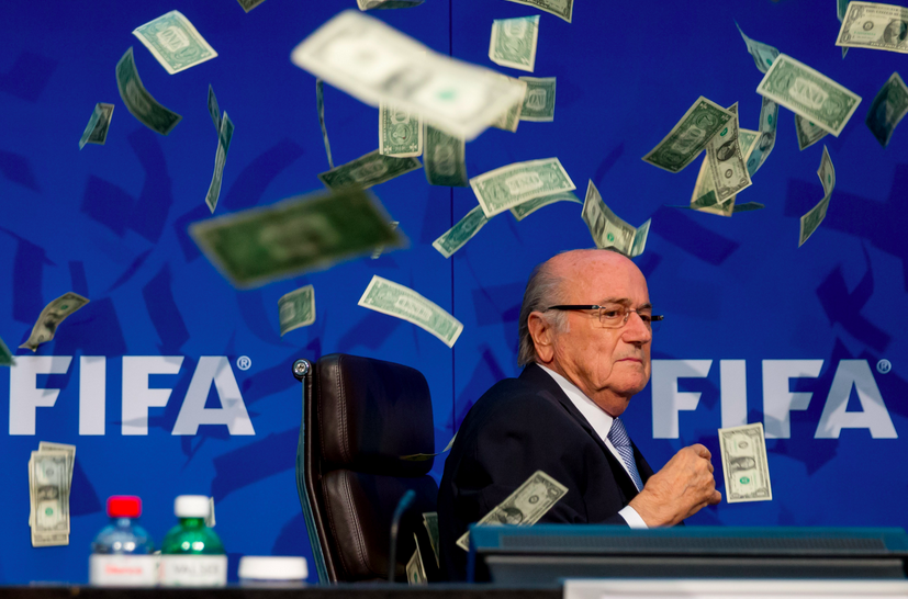 BigHeadBS's tweet photo. You know Blatter's thinking "What are these? A 'one'? What's a one?" http://t.co/hd4t173TZu