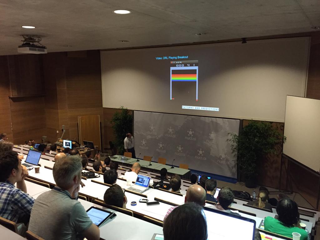 In the masterclass Chris Poulin talks Deep Reinforcement Learning for Atari (yes, that Atari ;) ) games #nuclai15