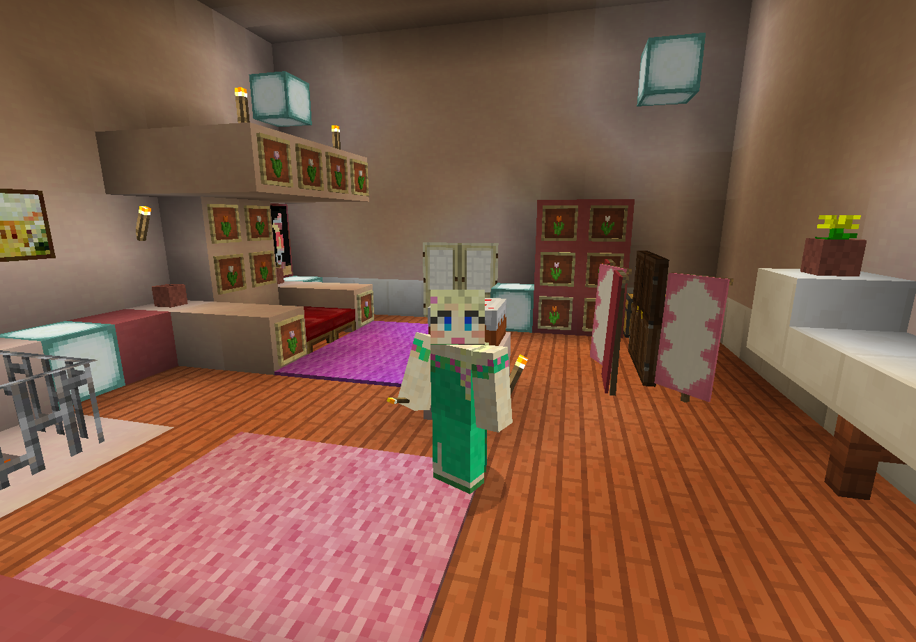 うららさん マインクラフトでアナの部屋を再現してみた あとで もうちょいいじろうかな アナ雪マイクラ部 マインクラフト Minecraft Http T Co Huyylihopf Twitter