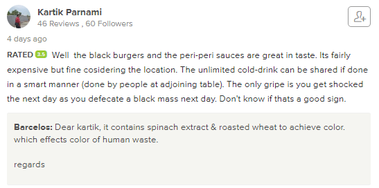 DilliBelle's tweet photo. Never reading reviews on Zomato again. #WTF http://t.co/IzLbrNVa5M
