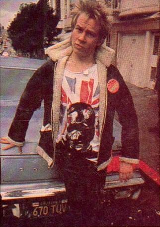 Happy Bday Mr Paul Cook in San Francisco January 14 78 wearing the classic Anarchy Mask t-shirt 
