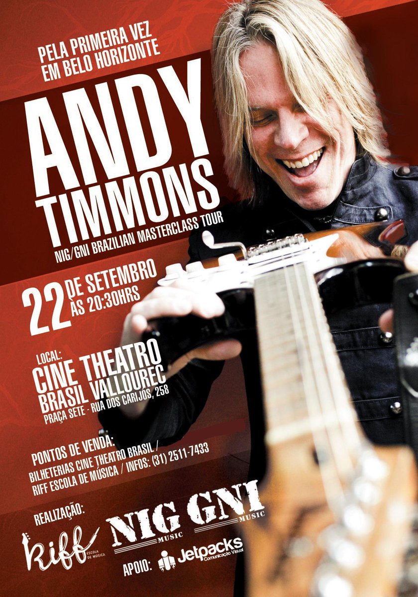escolariff's tweet photo. Vamos ter o prazer de apresentar Andy Timmons em BH. Ingressos já a venda aqui na escola.
INF: 31-25117433 http://t.co/5q6fZB16xm