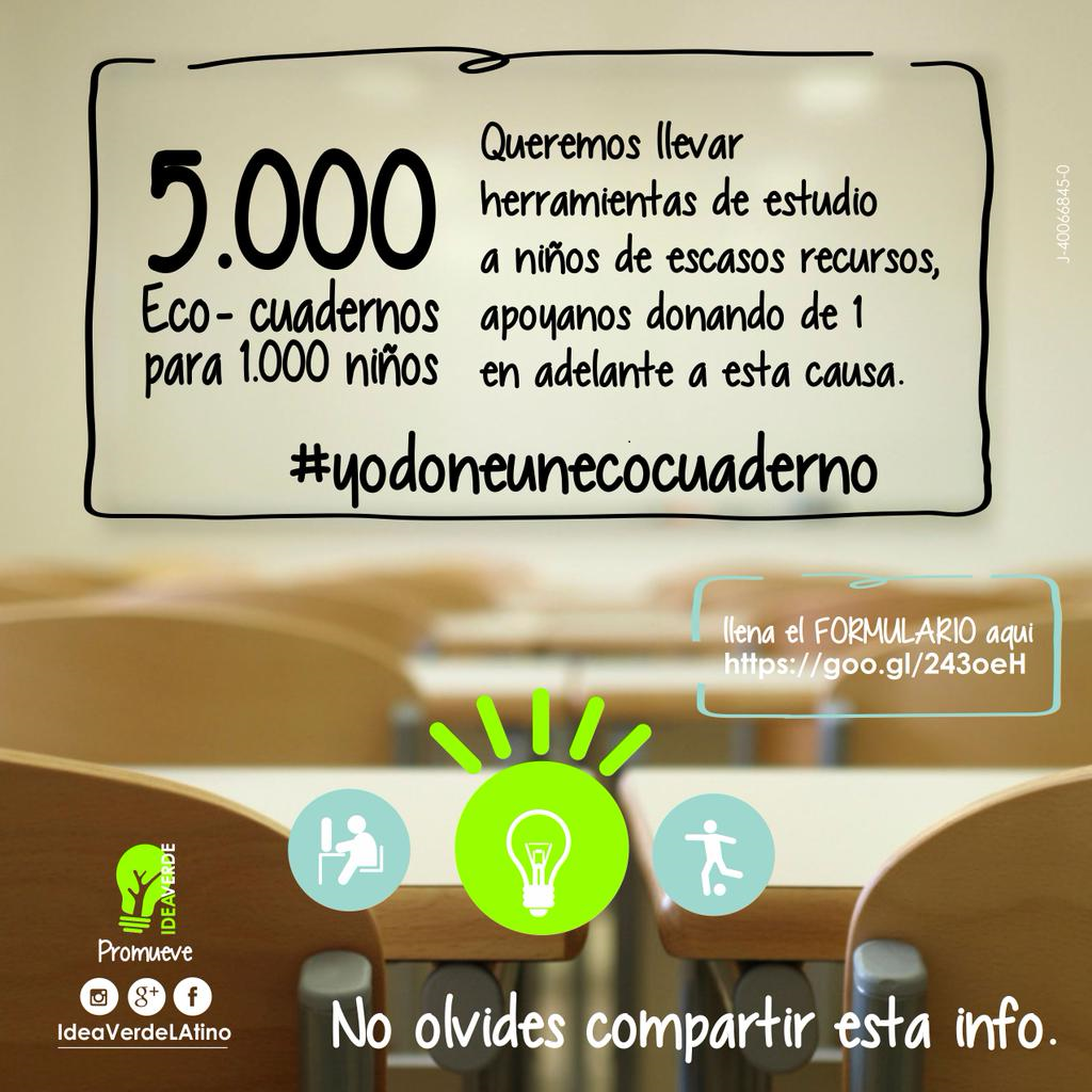 Opgrow_'s tweet photo. revisa la propuesta de @ideaVerde_ve busca apoyar las nuevas generaciones de manera ecologica #Opgrow #donauncuaderno http://t.co/939xGZ0oIY