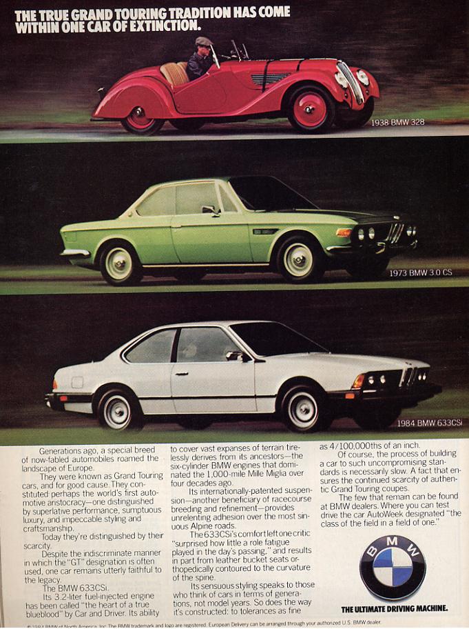 OxfordMotorcars's tweet photo. A @BMW Tradition, check out this ad for the #1984 #633CSi #633 #CSi #E24 http://t.co/zxqpceekcR