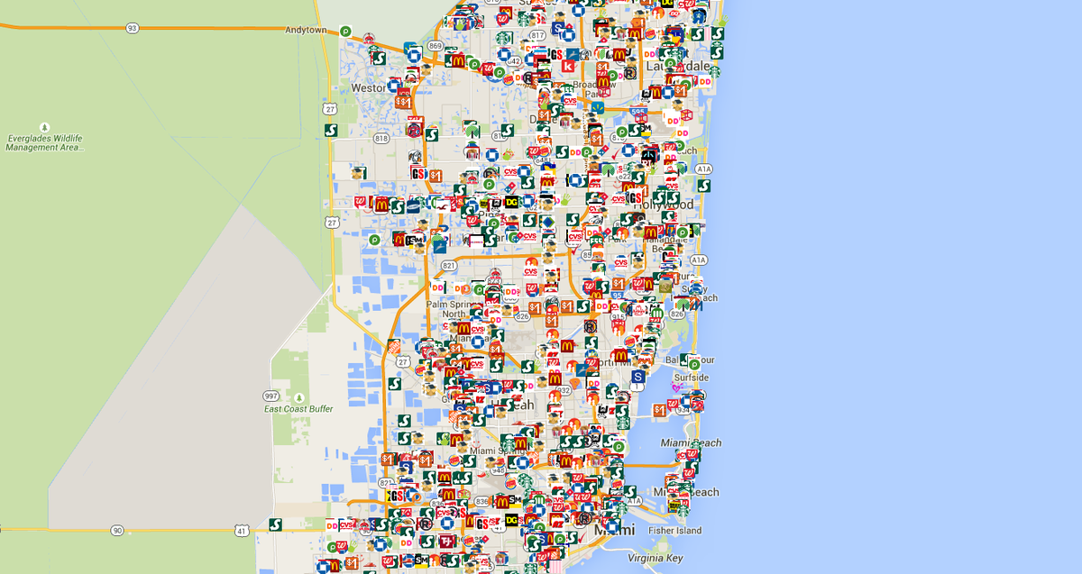 Early signs of our multi-million point sweep of retail clustering show Miami continues to dominate storage demand.
