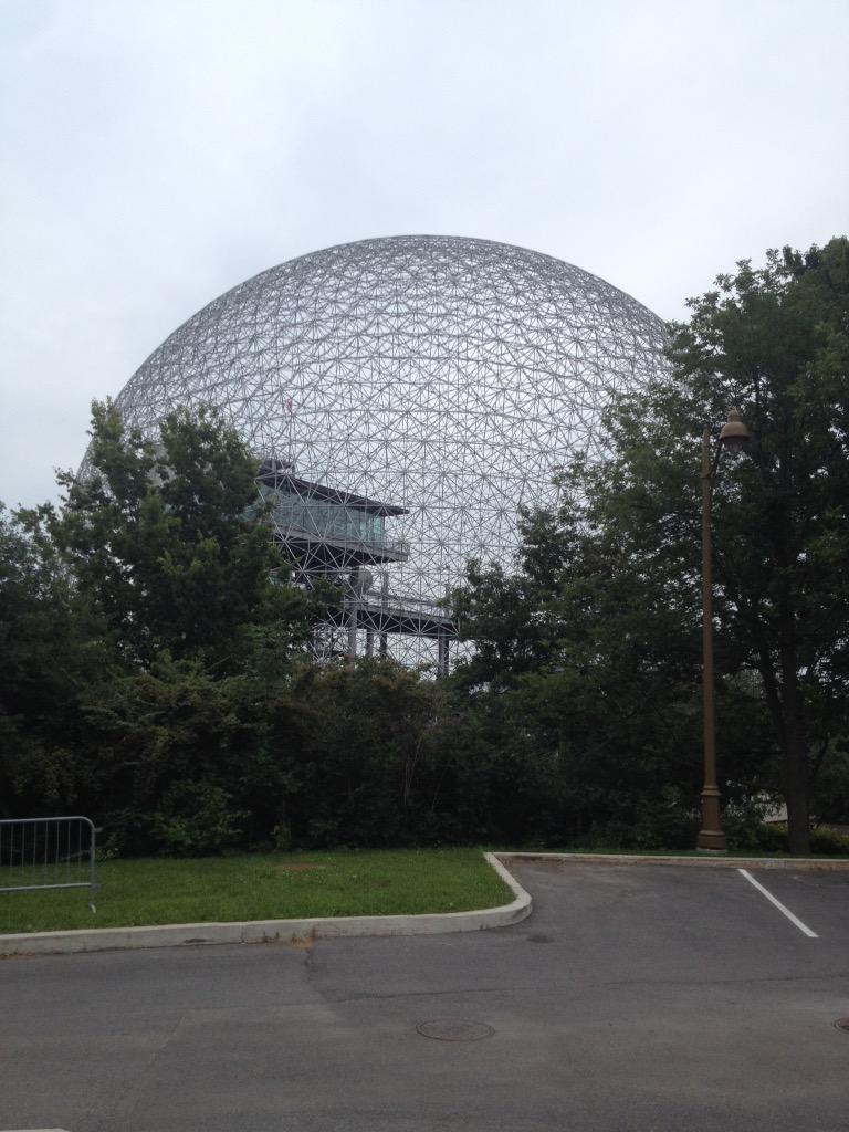 pauldemrs's tweet photo. Biosphere while "touring" in #montreal #mtlblog #parcjeandrapeau #summer http://t.co/zyavDXF2g4
