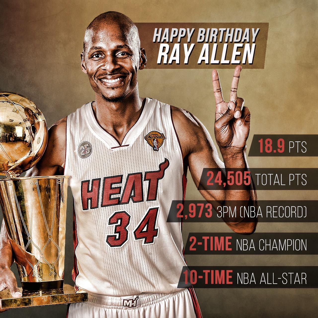 Join us in wishing a Happy 40th Birthday to Ray Allen! 