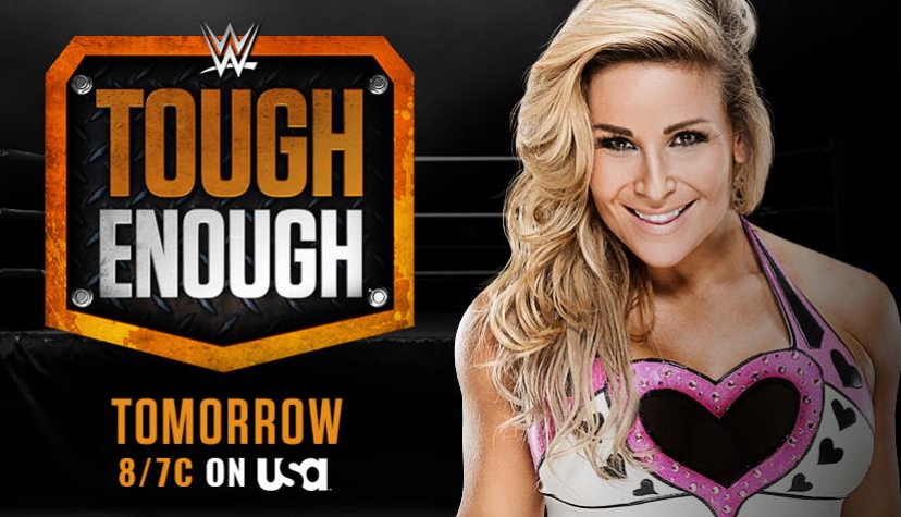 WWEToughEnough's tweet photo. The #PinkAndBlack comes to #ToughEnough as @NatbyNature guest stars TOMORROW NIGHT at 8/7c! http://t.co/7of7v0ciCO http://t.co/0WEnUUj3uH