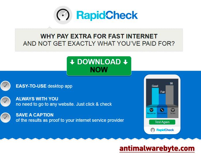 antimalwarebyte's tweet image. #viruses #removal_guide #rapidcheck
RapidCheck is a deceptive application, that displays various advertisements. To r