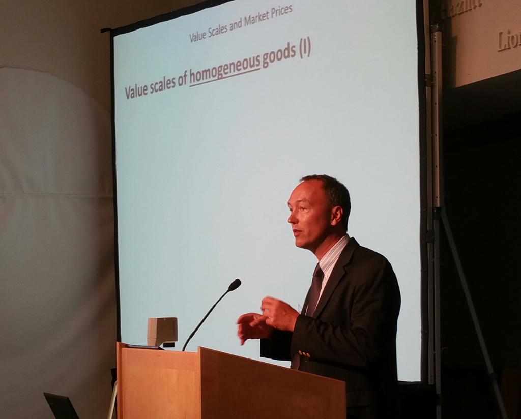 mises's tweet photo. Dr. Guido #Hulsmann presenting a lecture on the Subjective Theory of Value
Watch: http://t.co/XK2jkLZXLj
#misesu http://t.co/ddqV7A2Nbm
