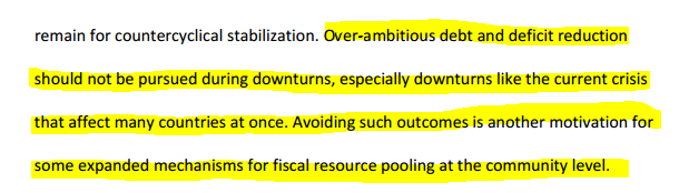 FerdiGiugliano's tweet photo. "Over-ambitious ... deficit reduction should not be pursued during downturns" (M Obstfeld, new IMF chief economist). http://t.co/VdZN7xR3mx