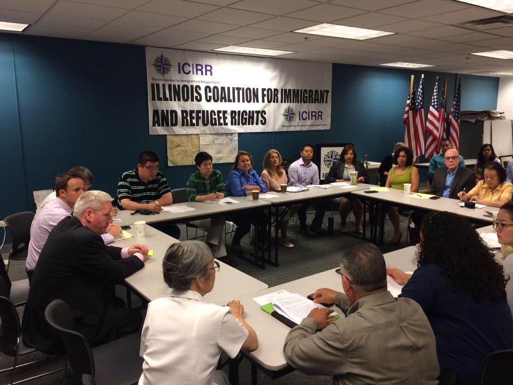 icirr's tweet image. #RepHernandez and #RepHarris listening to the issues facing our immigrant communities such as language access