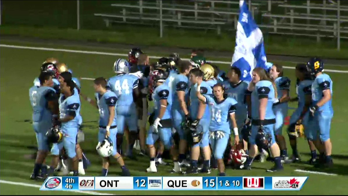 RDSca's tweet photo. Équipe Québec l'emporte face à l'Ontario en finale du championnat canadien #2015FCC  http://t.co/y1LFEuVgmK http://t.co/5L4WAblWSh