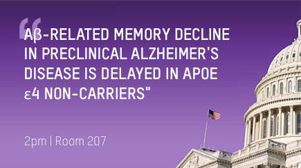 Cogstate's tweet image. See @pmaruff present this important study demonstraing how genes and amyloid interact in early disease #AAIC2015