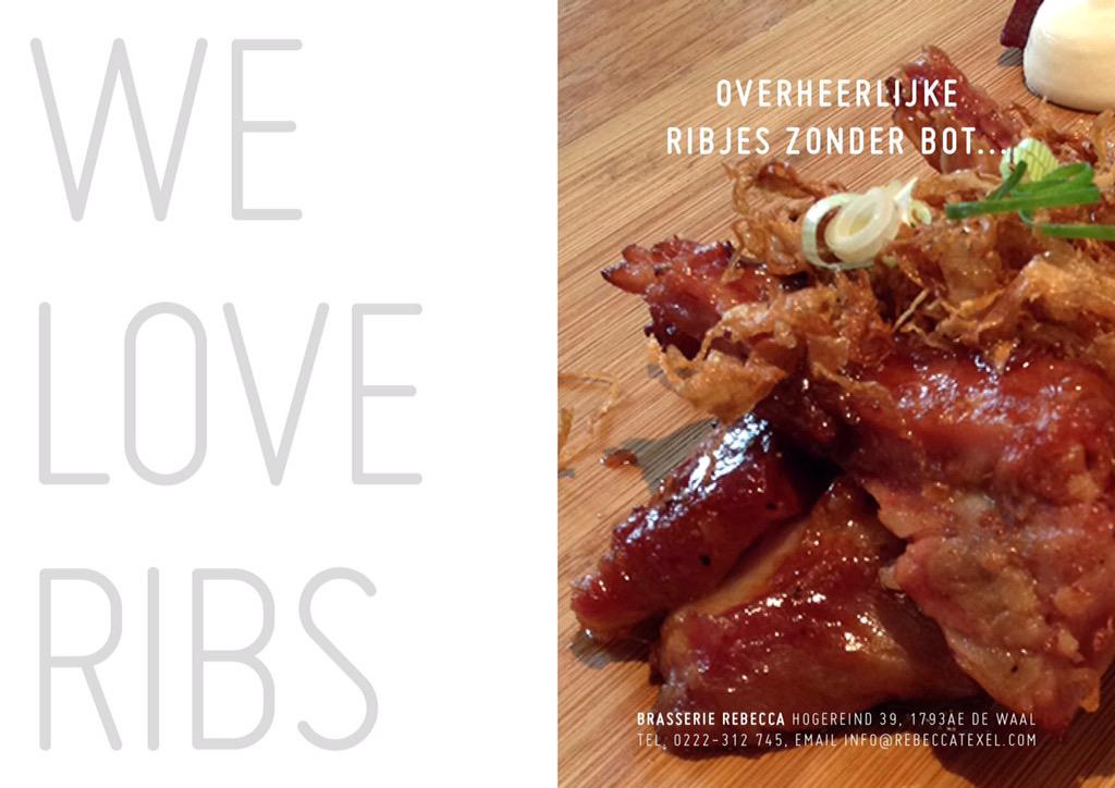 We love ribs! Onze overheerlijke spare ribs zonder bot! Dat moet je proeven! #uitetenoptexel #texel #texelmomentje