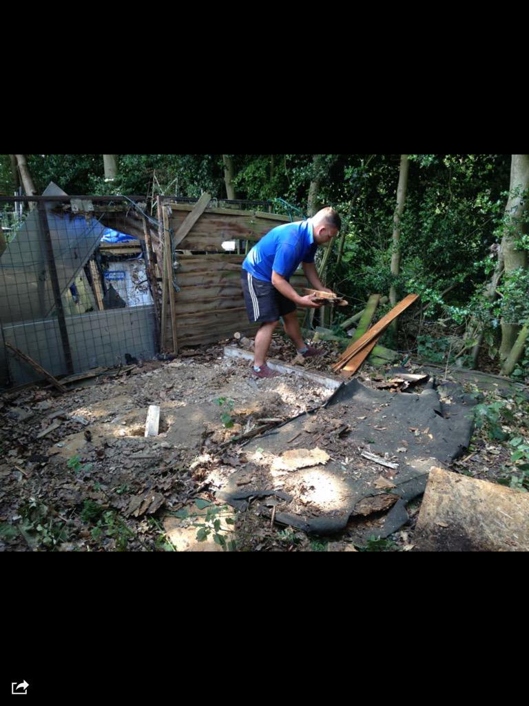 Great time demolishing the shed at lees wood. Any one needs there's done give us a call #scouts #demolish #fire
