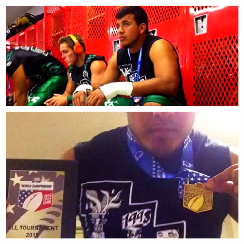 LIBRESYLOKOS's tweet photo. Daniel Carrete, Integrante de LyL presente en el Mundial de Fútbol Americano en Ohio. (3er Lugar) #OrgulloLyL http://t.co/WTA3xcE8Eu