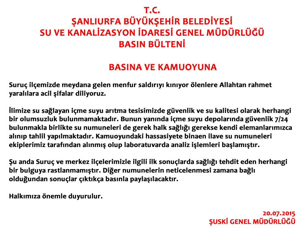 Sularımız temizdir. 
Gönül rahatlığı ile içebilirsiniz