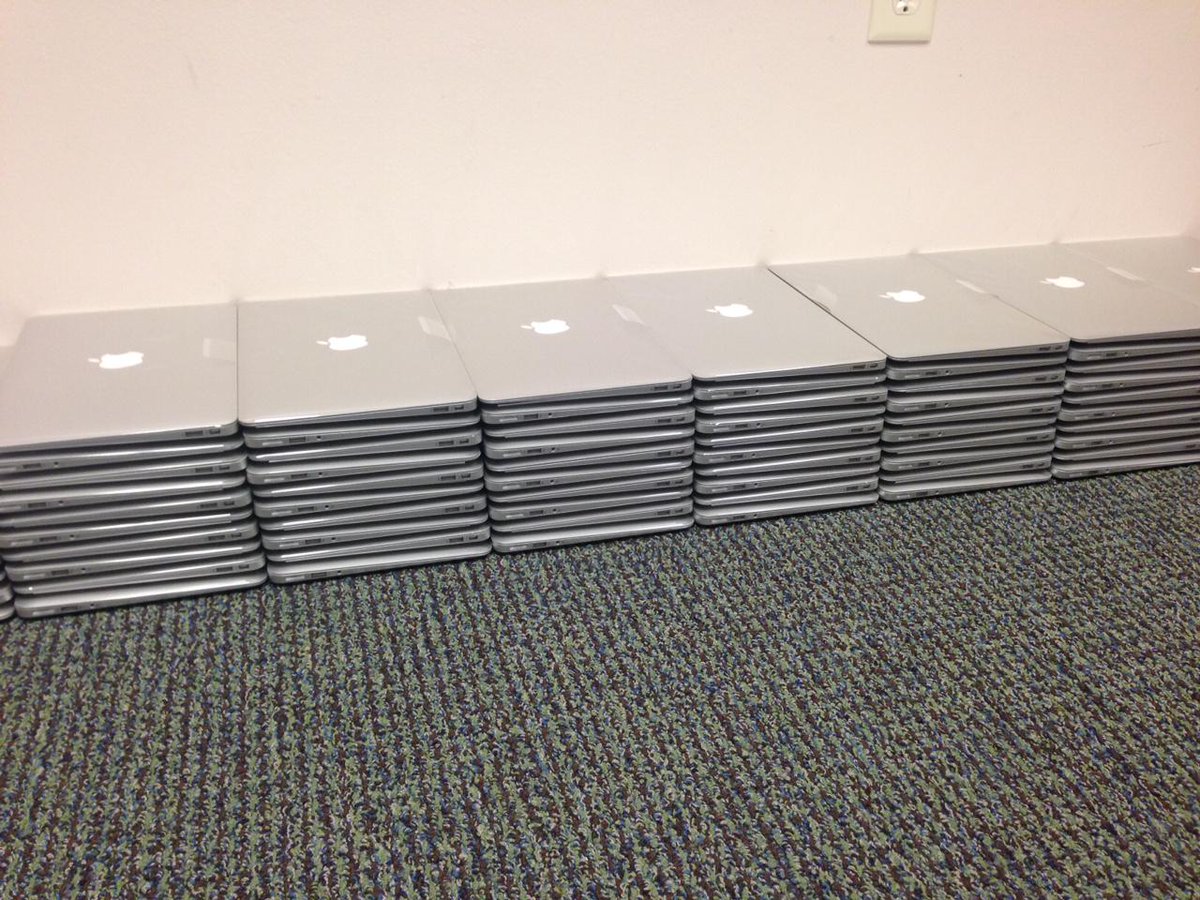 New laptops for the High School Students.