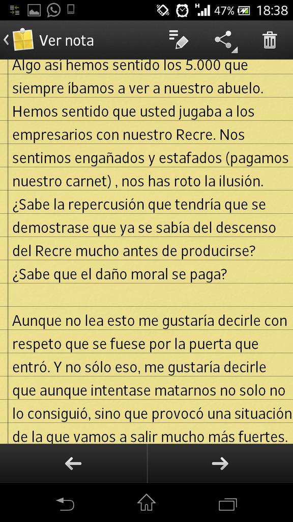OscarCJ91's tweet photo. @RecreTrust @recreoficial ...sin rencores :) http://t.co/9GpZzKBYlQ