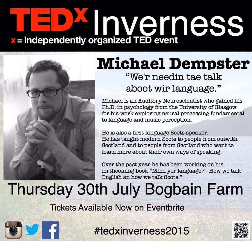 Introducing Dr. Michael Dempster with a wee talk about how we talk! #tedxinverness2015