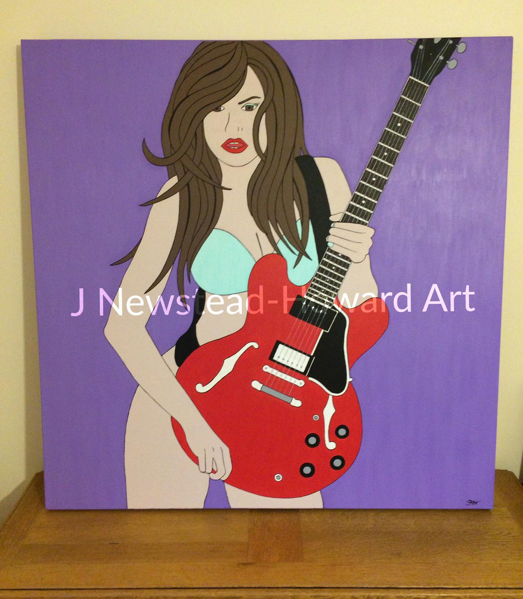 My latest Pop-Art Painting #art #guitar #sexy