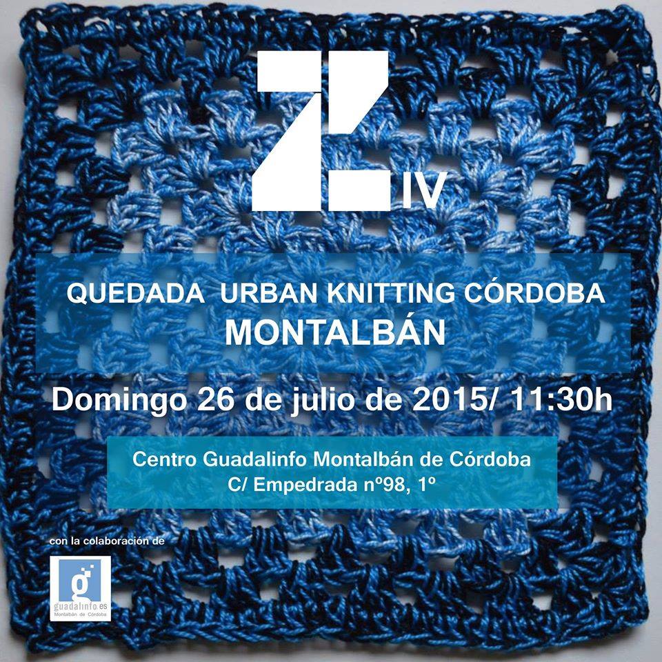 Este finde empieza #Zjornadasdearte edición: EL PUEBLO. Con un taller/quedada de #Urbanknitting en Centro Guadalinfo.