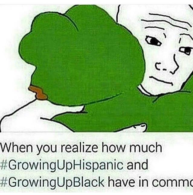 CurlsAndSports's tweet photo. Damn right. ✊🏿✊🏿 the similarities are super close. #growingupblack #growinguphispanic http://t.co/FDnvcF7rA0