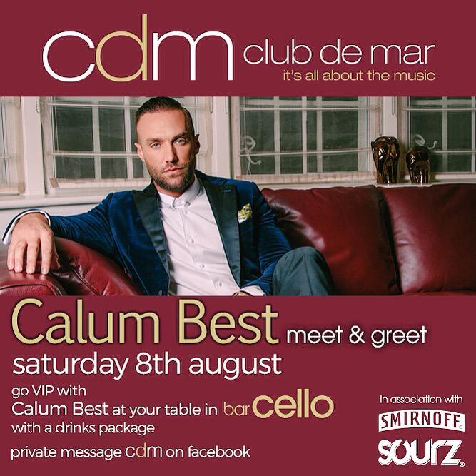 vinylayr's tweet photo. LADIES start your engines @CalumBest SAT 8 AUG @clubdemarayr #VroomVroom http://t.co/OJGzgfIpsp