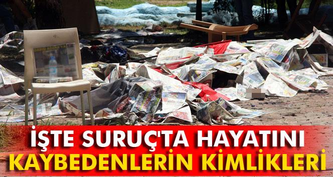 Suruç'taki bombalı saldırıda hayatını kaybedenlerin kimlikleri sondakikaturk.com/haber/8079/sur… #SuructaKatliamVar