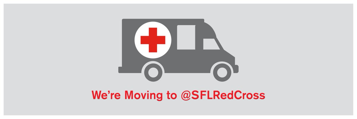 Tweeps, exciting news! We're moving to <a href="/SFLRedCross/">South Florida Red Cross</a>! We'll meet you there...