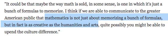 Coach of the championship US math olympiad team recommends restoring creativity to math. n.pr/1Oi9kqc