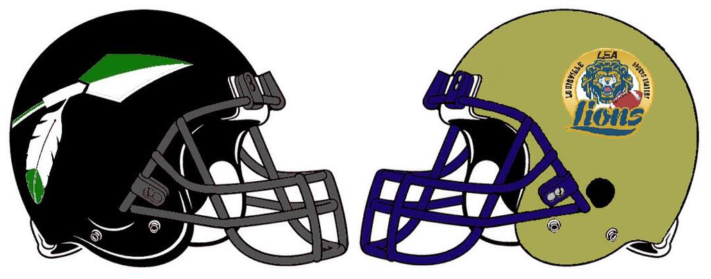 EEWarriorsFB's tweet photo. Can't wait for this new #rivalry to begin on September 27th! #EastEndWarriors #EEWFB @LSALionsfb #LSALions http://t.co/k44CS0xlni