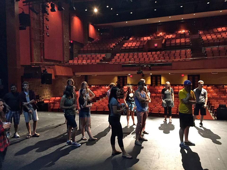 BlueCanoePro's tweet photo. The cast during safety walk as they hit the Grand's stage for the first time #joinourline #kickandpush http://t.co/4B8WXgGZbr