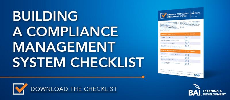 learnBAI's tweet image. Examiners expect to see a Compliance Management System. Is your institution prepared? ow.ly/PReIL