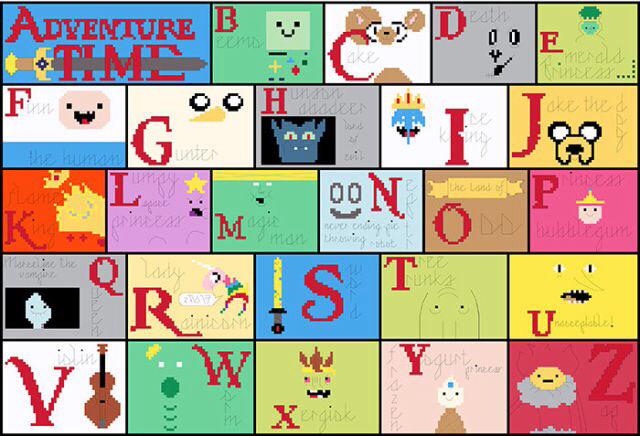 fro_yo_princess's tweet image. Adventure Time Alphabet💕 #mathmatical