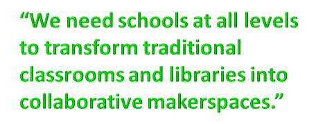 Makerspaces_com's tweet photo. Schools at all levels need to transform classrooms/libraries into collaborative #makerspaces. http://t.co/G0fYAIli1E http://t.co/9dz2tcST0S