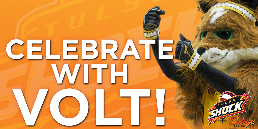 Join us tomorrow for the 11:30am <a href="/TulsaShock/">Tulsa Shock, WNBA</a> game and help celebrate <a href="/VoltTFox/">Volt, WNBA Shock</a>'s birthday! #shocktheBOK #ShockTulsa