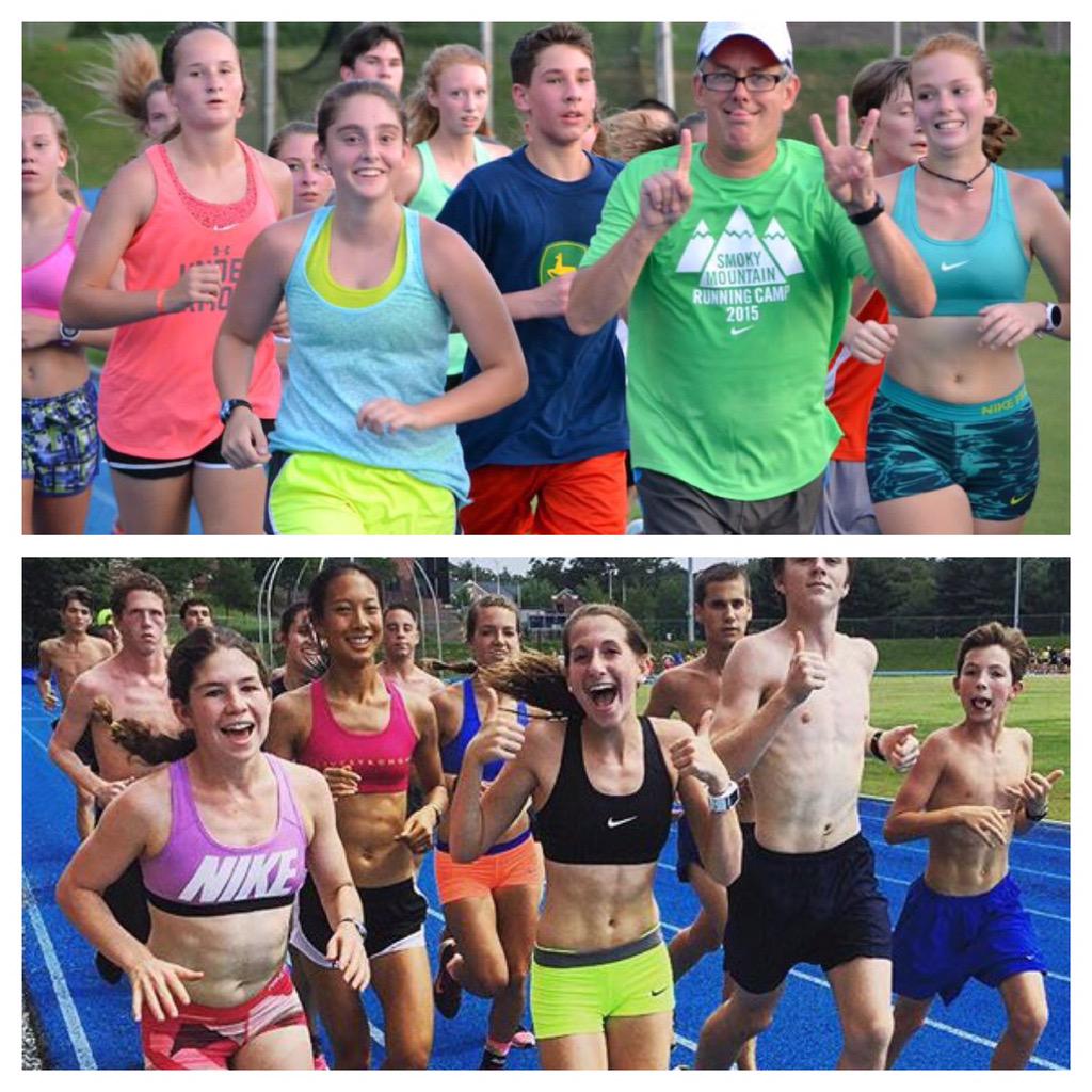 NHSRunStrong's tweet photo. From the trails to the track for some #PaceWork @NikeSMRC. Lots of smiling Titans. #BlueTrack #BestWeekOfTheSummer http://t.co/w1I1OLmiF2