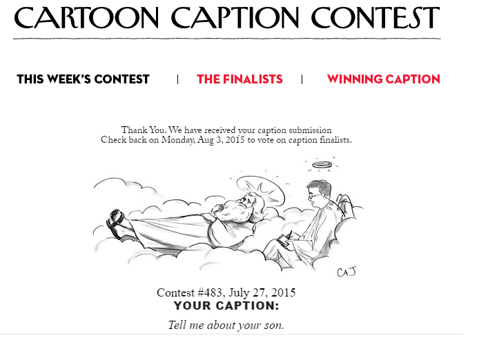 elmorgulis's tweet photo. Just shy of a mild chuckle is how @NewYorker likes it. http://t.co/9H6tRckmQH