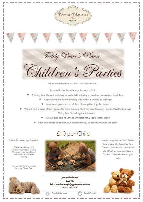 Teddy Bear Picnic Parties are filling up fast for Summer… Book Now to avoid disappointment.. #sheffieldissuper #party