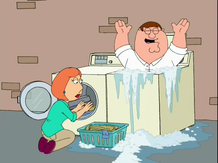 FamilyGuyonFOX's tweet photo. The couple that cleans together, stays together. #FamilyGuy http://t.co/s7kfrjr9FI