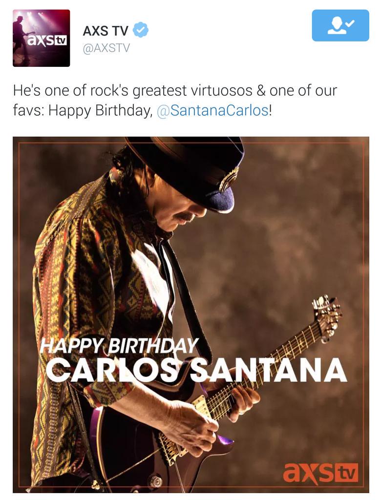    HAPPY BIRTHDAY CARLOS SANTANA    