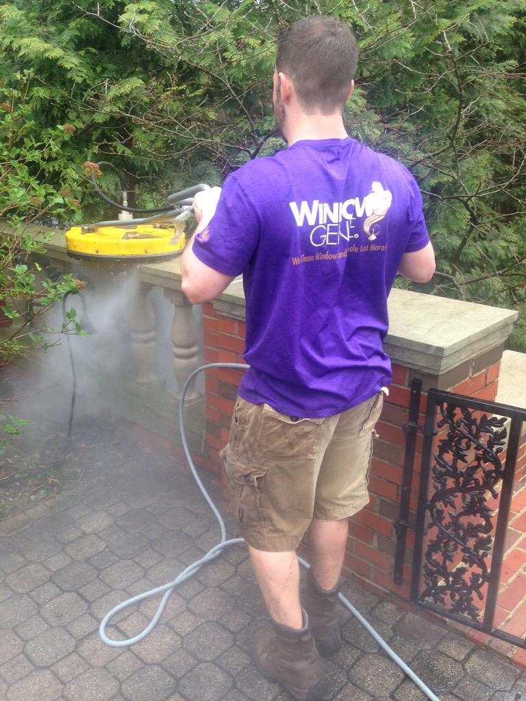 WindowGenieOSU's tweet image. Window Genie will power wash your stone walls and make them brand new!! Ask about our power washing today!!
