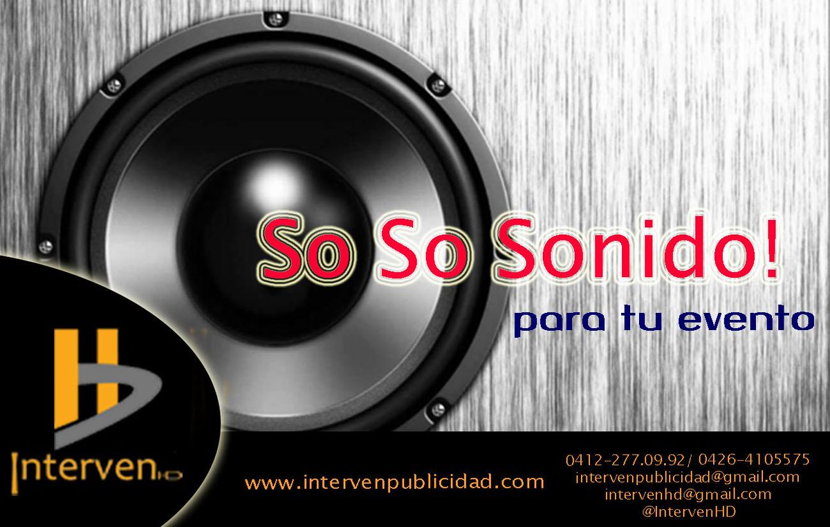 IntervenHD's tweet image. El Sonido ideal para tu evento