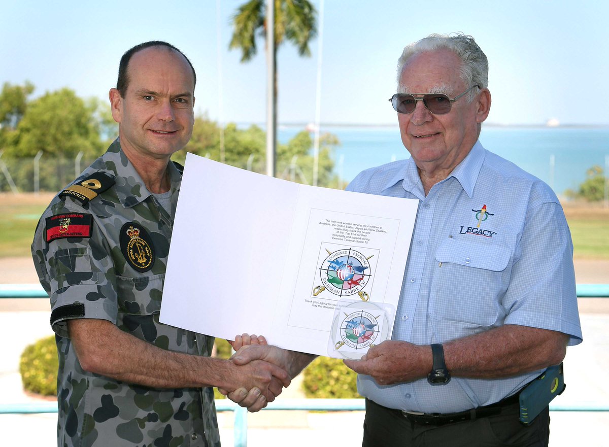 Nearly $5K donated to Legacy NT from the proceeds of the Darwin Ex #TS15 Open Day.#ADFonEX #YourADF